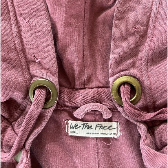 Free People | Women’s dark mauve You Asked For It Moto jacket hoodie, size S - Picture 13 of 16